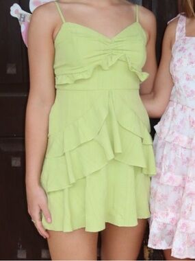 City Studio Yellow Sling Mini Dress